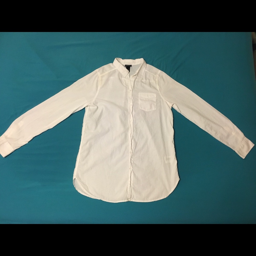 H&M long sleeve button up blouse sz 8